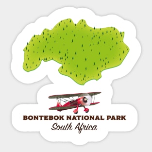 Bontebok National Park South Africa map Sticker